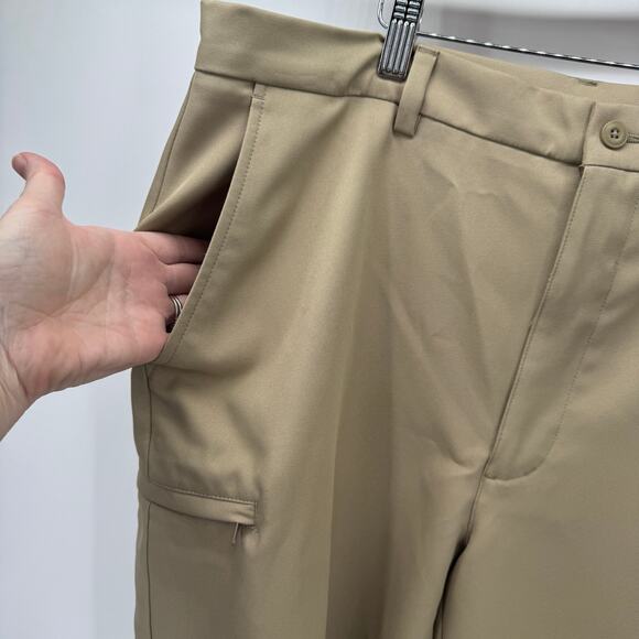 Pro Tour Golf Shorts Mens 36 (37x8.5 ACTUAL) Khaki Tan Ultimate Cargo UPF 15 NEW - Picture 7 of 8